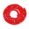 Electroplate Opaque Solid Color Glass Beads Strands EGLA-A044-P2mm-L22-3