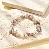 Natural Botswana Agate Chips Beaded Stretch Bracelets BJEW-JB09476-01-2