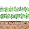 Electroplate Transparent Glass Beads Strands EGLA-Q136-01A-09-4