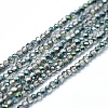 Electroplate Glass Beads Strands GLAA-F079-A-HP04-1