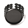 Woven Bezel 304 Stainless Steel Cuff Ring Components SA-CBAD8FA-01EB-05-2