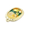 Alloy Enamel Pendants ENAM-R001-02G-01-2