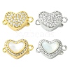 4Pcs 4 Style Brass Micro Pave Clear Cubic Zirconia Box Clasps KK-CJ0003-35-1