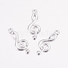 Tibetan Style Alloy Treble Clef Pendants TIBEP-R315-S-LF-1