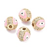 Brass Micro Pave Cubic Zirconia Charms ZIRC-A019-16G-A-4