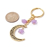 Tibetan Style Alloy Hollow Moon Pendant Keychain KEYC-JKC00690-03-2