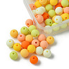 70Pcs Rubberized Style Acrylic Beads MACR-FS0001-71D-3