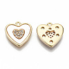 Brass Micro Clear Cubic Zirconia Charms X-KK-N231-170-NF-2