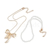 Fashionable Necklace Sets NJEW-K384-06G-2