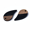 Opaque Resin & Walnut Wood Pendants RESI-T035-30B-3