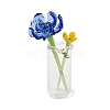 Handmade Lampwork Birthday Flower & Vase Set for Tabletop Display LAMP-D007-002K-1