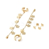 Rack Plating Brass Cuff Earrings for Women EJEW-G394-07B-G-2