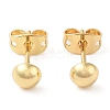 Rack Plating Brass Stud Earrings for Women EJEW-G394-18A-G-2
