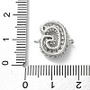 Brass Micro Pave Cubic Zirconia Letter Links KK-I717-04G-P-3