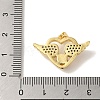 Rack Plating Brass Micro Pave Clear Cubic Zirconia Pendants KK-P267-02G-3