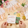 30Pcs Paper Gift Tote Bags with Pink Ribbon ABAG-GL0001-12-3