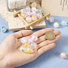  24Pcs 12 Styles Transparent Hand Painting Acrylic Beads OACR-TA0001-29-7