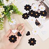 Gorgecraft 60Pcs 4 Style Sunflower & Love Heart Shape Computerized Embroidery Cloth Iron on/Sew on Patches DIY-GF0006-77-3