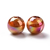 UV Plating Rainbow Iridescent Acrylic Beads PACR-H003-22-2