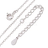 Anti-Tarnish Platinum Rhodium Plated 925 Sterling Silver Chain Necklace NJEW-A011-02P-2