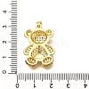 Rack Plating Brass Micro Pave Clear Cubic Zirconia Pendants KK-M309-09A-G-3