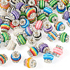 60Pcs Brass Resin Beads KK-TA0002-96-2