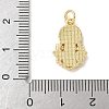 Brass Pave Natural White Shell Religion Pendants KK-S522-23G-C-3