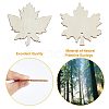 Gorgecraft 2 Sets 2 Style Autumn Theme Maple Leaf Unfinished Cutouts Wooden Decoration WOCR-GF0001-01-6