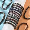 Adjustable Natural & Synthetic Gemstone and Non-magnetic Synthetic Hematite Braided Bead Bracelets BJEW-Z090-01-1