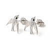 Cubic Zirconia Swallow Stud Earrings EJEW-F301-15-2