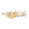 Shell & Starfish Alloy Alligator Hair Clips AJEW-A056-03F-2