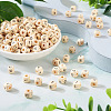 Kissitty 250Pcs 5 Styles Printed Natural Schima Wood Beads WOOD-KS0001-22-5