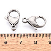 304 Stainless Steel Lobster Claw Clasps X-STAS-T065-17mm-34P-3
