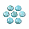 Craft Findings Dyed Synthetic Turquoise Gemstone Flat Back Dome Cabochons TURQ-S266-10mm-01-1