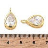 Brass Pave Clear Cubic Zirconia Pendants CU-CBA42CA-04D-G-3