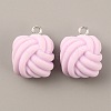 Opaque Resin Pendants RESI-WH0029-24P-06-2