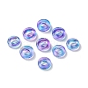 Transparent Spray Painted Glass Beads X-GLAA-N035-04A-2