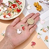 60Pcs 6 Styles Alloy Enamel Pendants ENAM-CJ0003-19-4