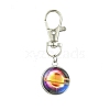 Galaxy Theme Luminous Glass Ball Pendant Decorations HJEW-JM02798-02-2