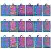 18Pcs 6 Style Rack Plating Alloy Pendants FIND-SZ0002-87-1