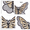 Gorgecraft 12Pcs 2 Style Butterfly Gauze Embroidery Ornaments Accessories PATC-GF0001-11-6