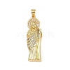 Brass Micro Pave Cubic Zirconia Pendants KK-R230-12G-1