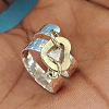 Hammered Alloy Finger Link Rings for Women FS-WG9B92C-01-1