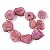 Electroplated Natural Quartz Beads Strands G-R461-04G-2