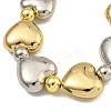 Rack Plating Brass Round & Heart Beaded Necklaces for Women NJEW-C059-20G-2