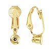 Brass Clip-on Earring Converters Findings X-KK-Q115-G-2