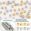 Unicraftale 40Pcs 4 Style 201 Stainless Steel European Beads STAS-UN0051-17-5