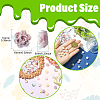 100Pcs 9 Colors Two Tone Plastic Flower Cabochons MRMJ-CJ0001-34-2