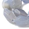 Natural Blue Chalcedony Beads Strands G-H095-A05-01-3