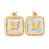 304 Stainless Steel Enamel Pendants STAS-U061-37G-A05-1